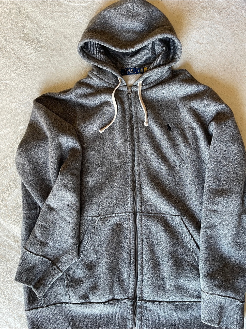 Polo by Ralph Lauren Gray Zip-Up Hooded Sweater